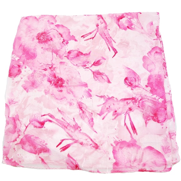 Pata Pink 100% Silk Scarf - Picture 2 of 3